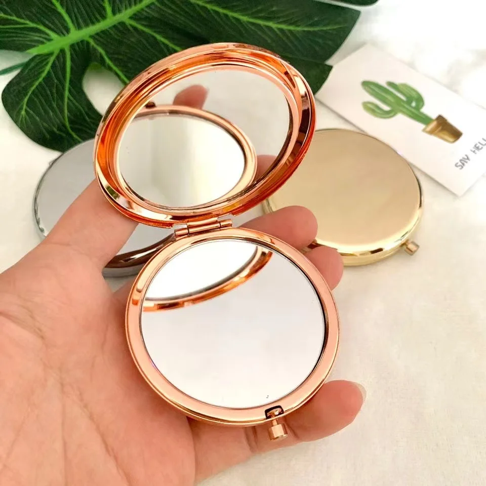 Beauty Makeup Quotes - Portable Makeup Mirror Solid rose gold