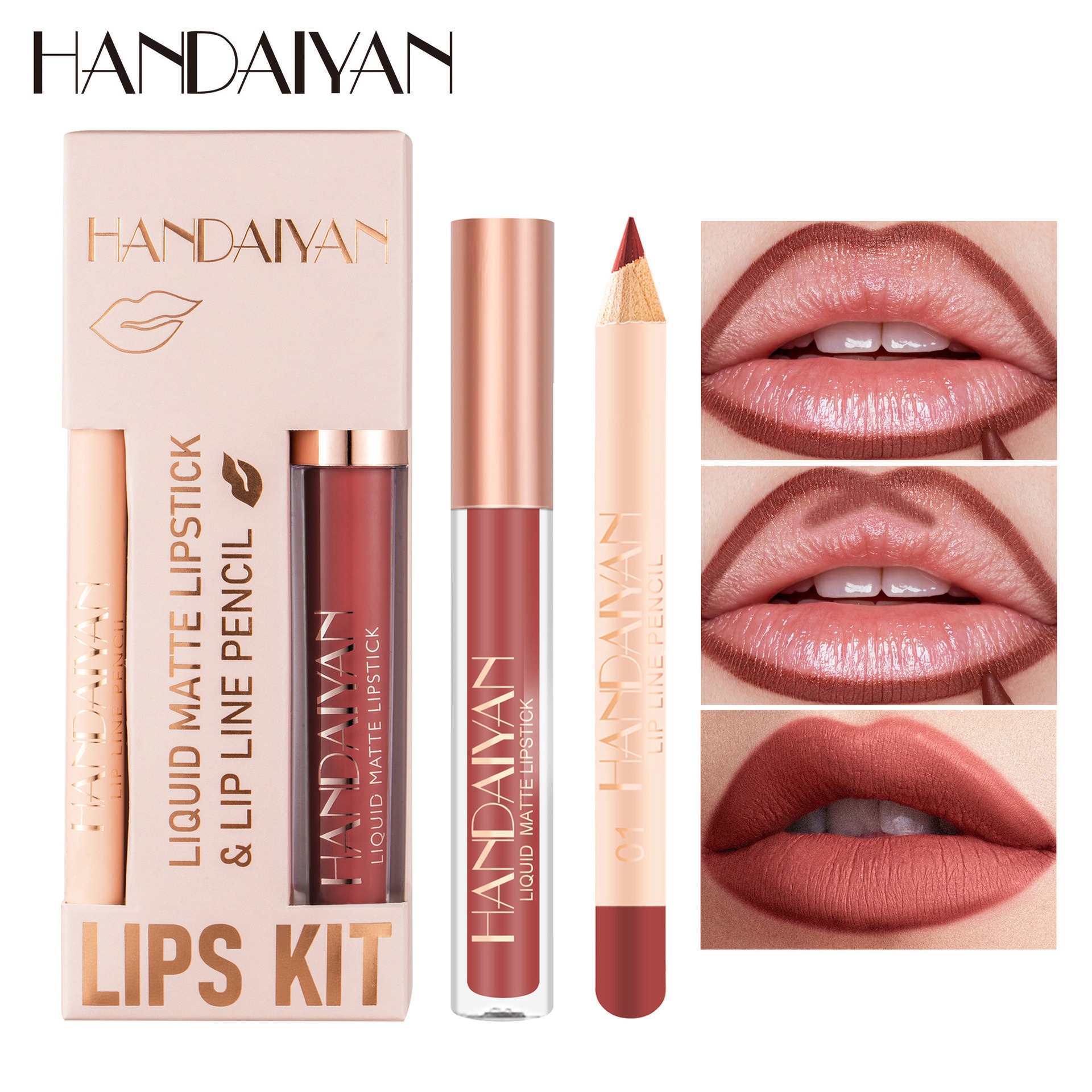 Beauty Makeup Gift Sets - 12 Color Lip Liner and Lipstick