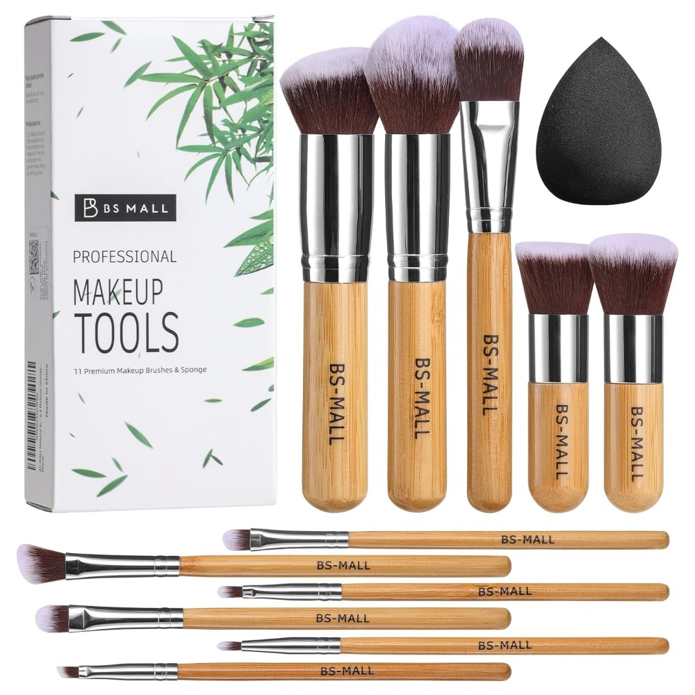 Beauty Makeup Foundation - BS-MALL Makeup Brush Set 11Pcs Bamboo