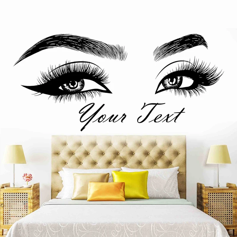 Beauty Makeup Quotes - Eyelashes Brows Vinyl Sticker Beauty Salon