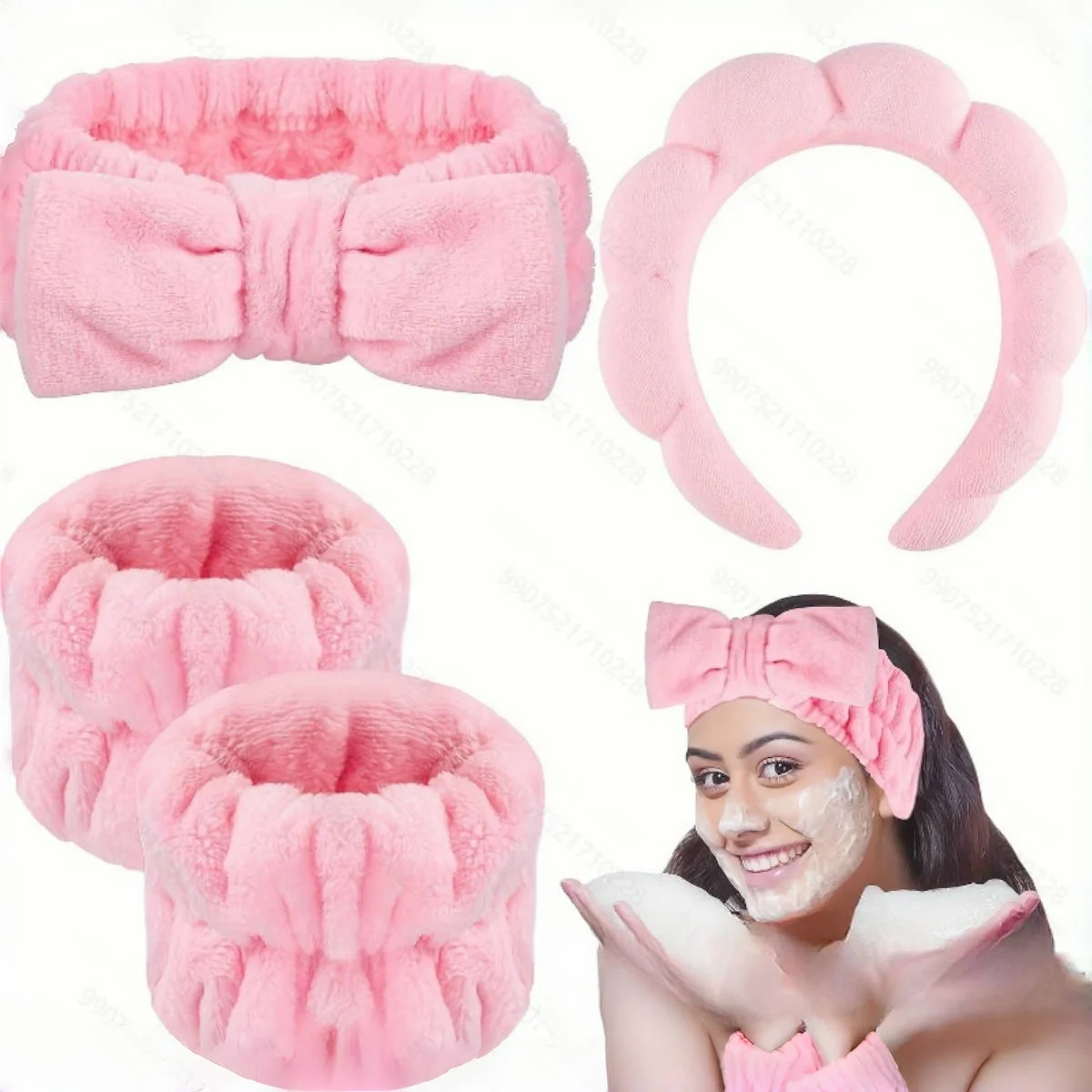 Makeup Beauty Set - 4pcs fashionable shampoo set, wrist guards,