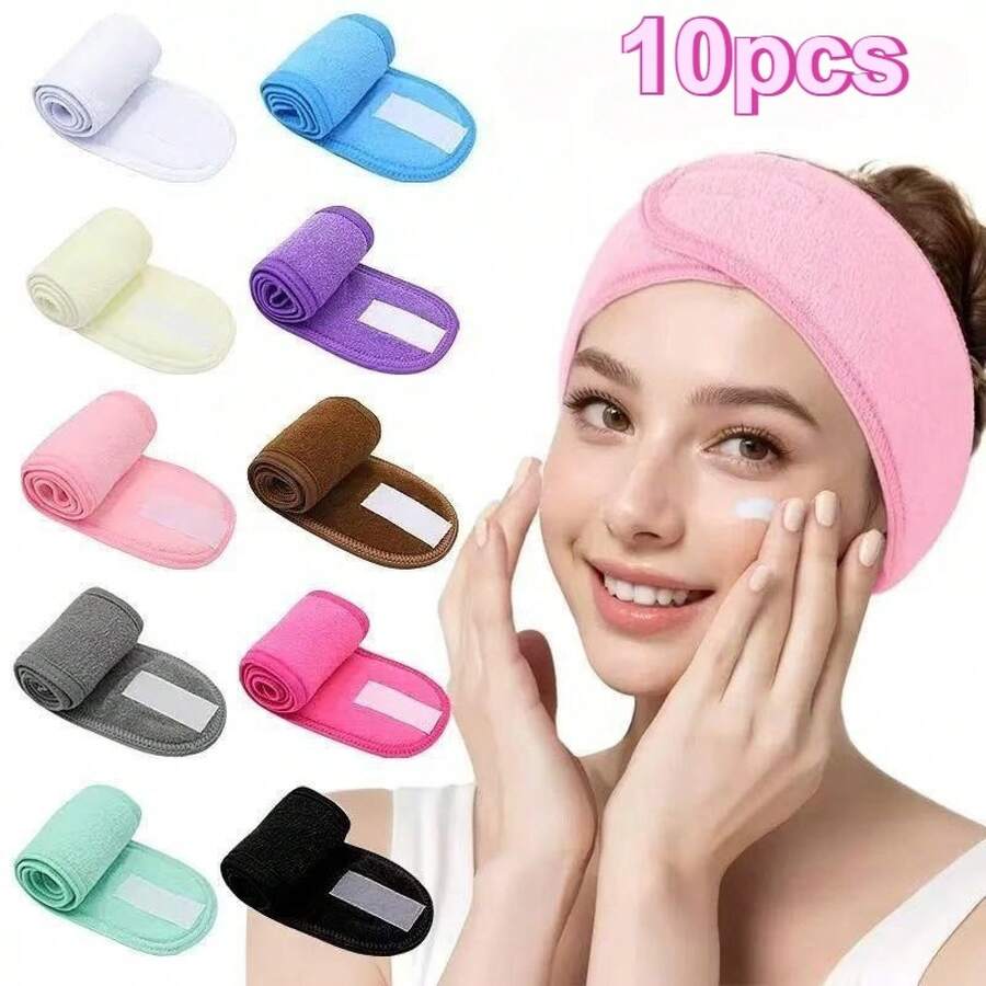 Beauty Makeup Fashion - Soft Towel Fabric Headbands Set For