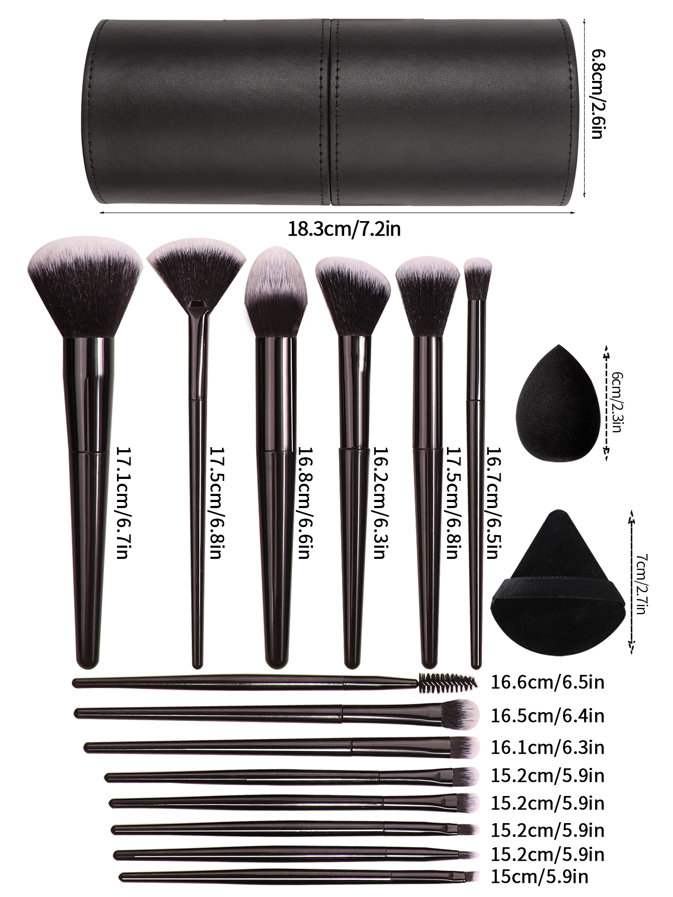 3~21pcs Fashion Makeup Brsuh S - Beauty Makeup Fashion のレビューと価格