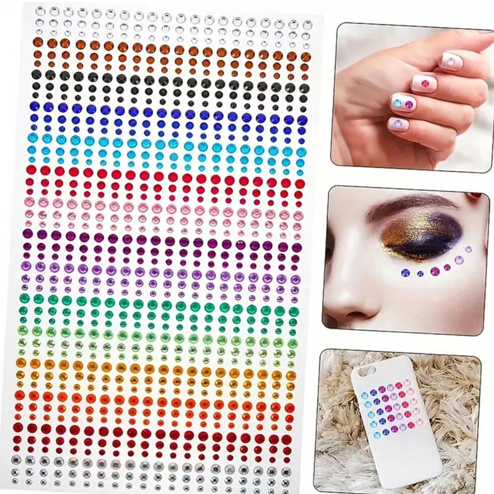 900PCS Self Adhesive Rhineston - Beauty Gems Makeup のレビューと価格