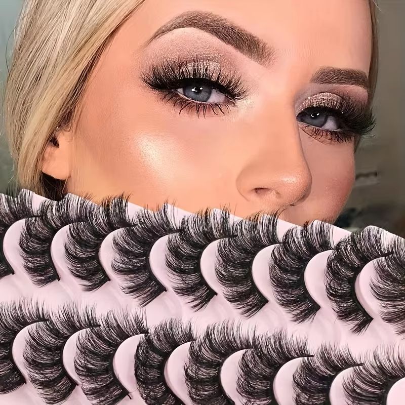 10 Pairs Faux Mink False Eyela - Beauty Full Makeup のレビューと価格