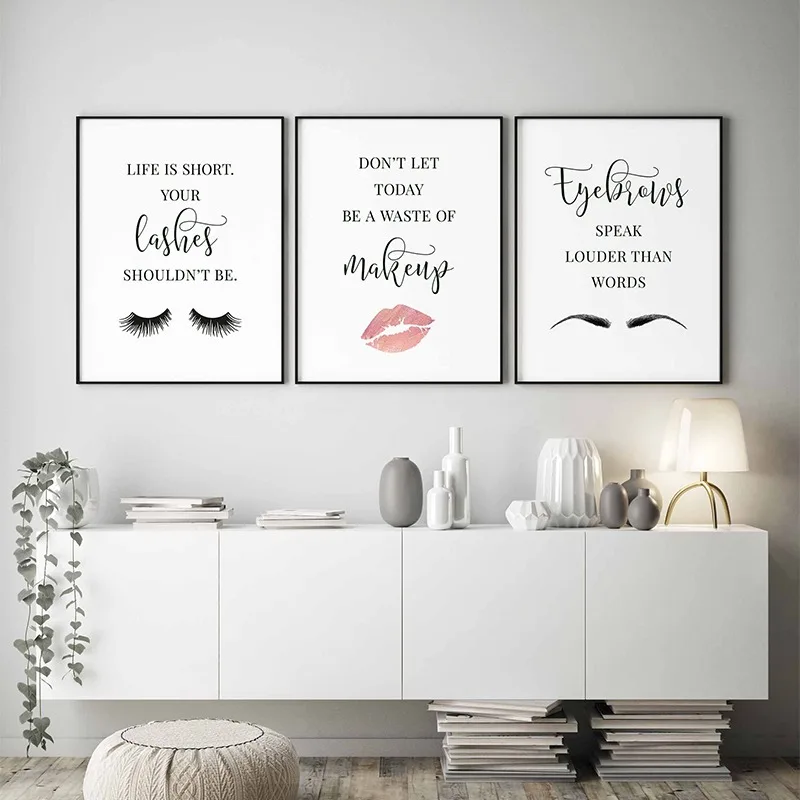 Makeup Quotes Poster Eyelash E - Beauty Makeup Quotes のレビューと価格