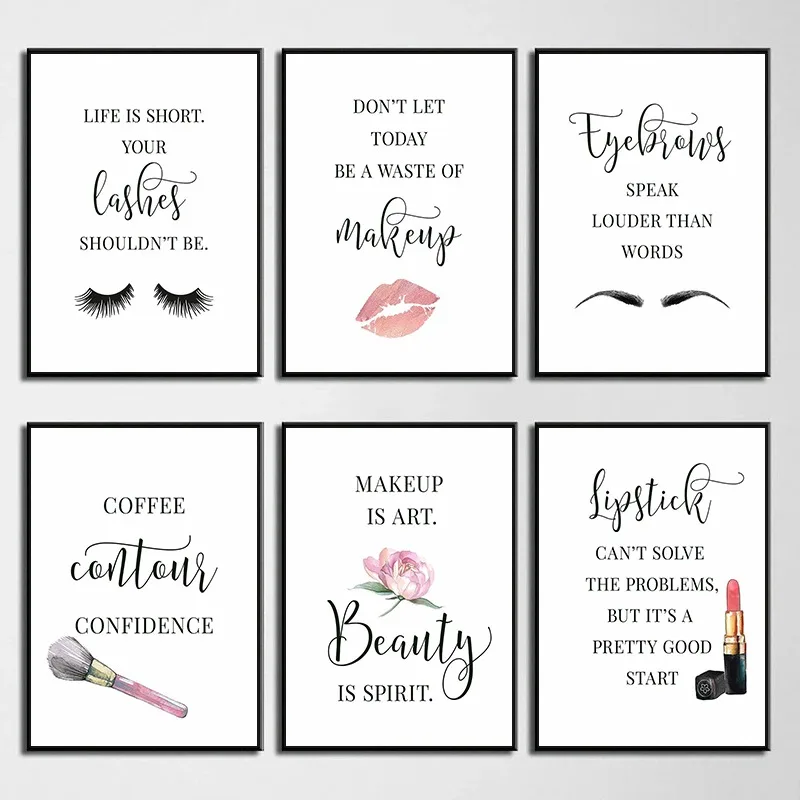 Makeup Quotes Poster Eyelash E - Beauty Makeup Quotes のレビューと価格