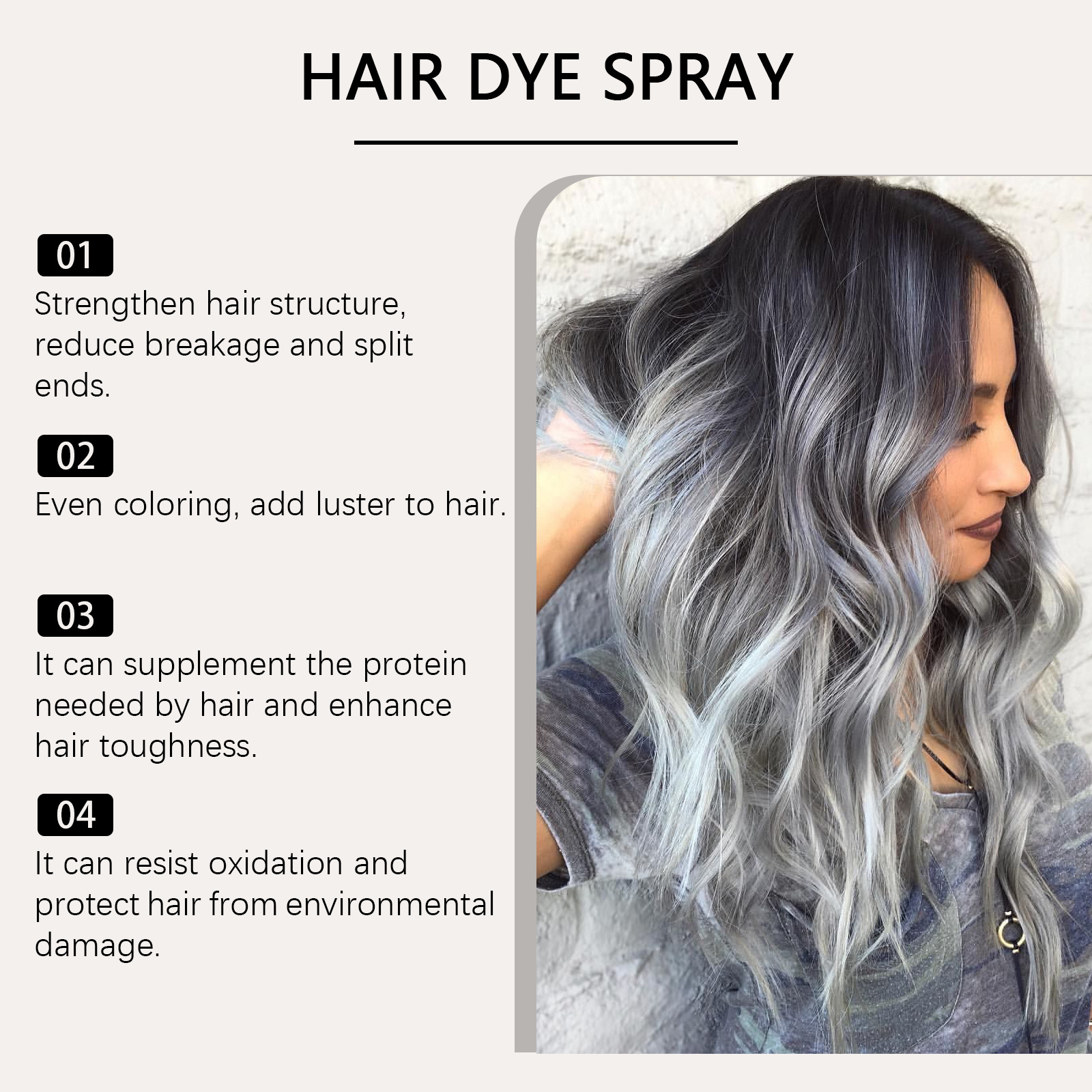 Temporary Hair Color Spray Sil - Beauty Makeup Fashion のレビューと価格