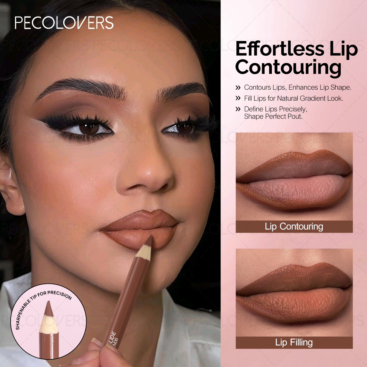 Nude Matte Lip Pencil - Long-L - Lip Liner Pencil のレビューと価格