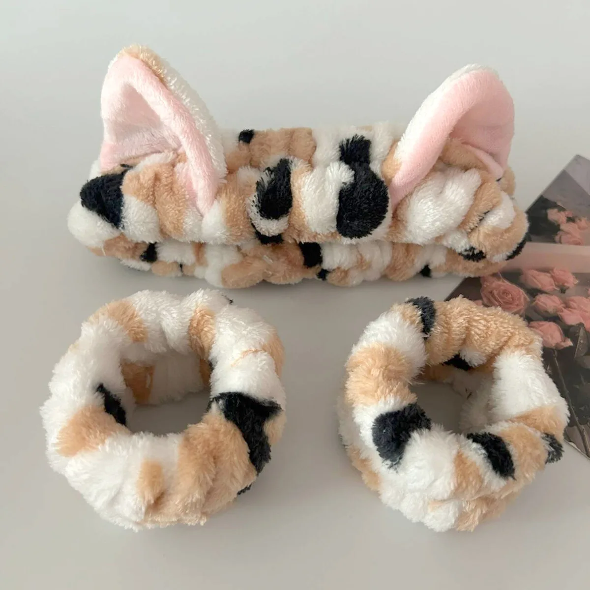 3pcs/set Cute Cat Ear Leopard  - Makeup Beauty Set のレビューと価格