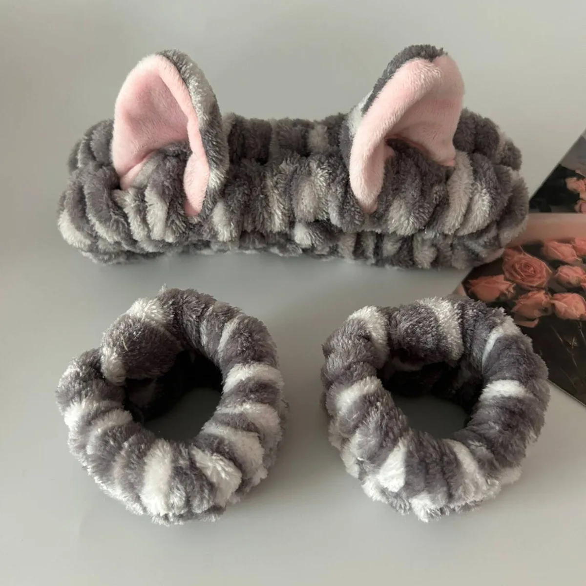 3pcs/set Cute Cat Ear Leopard  - Makeup Beauty Set のレビューと価格