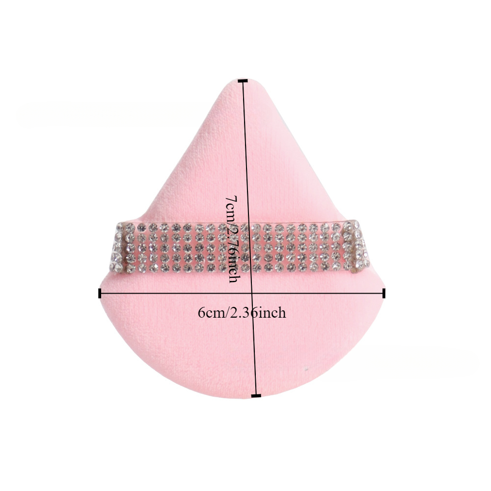 3Pcs Pink Triangle Powder Puff - Beauty Gems Makeup のレビューと価格
