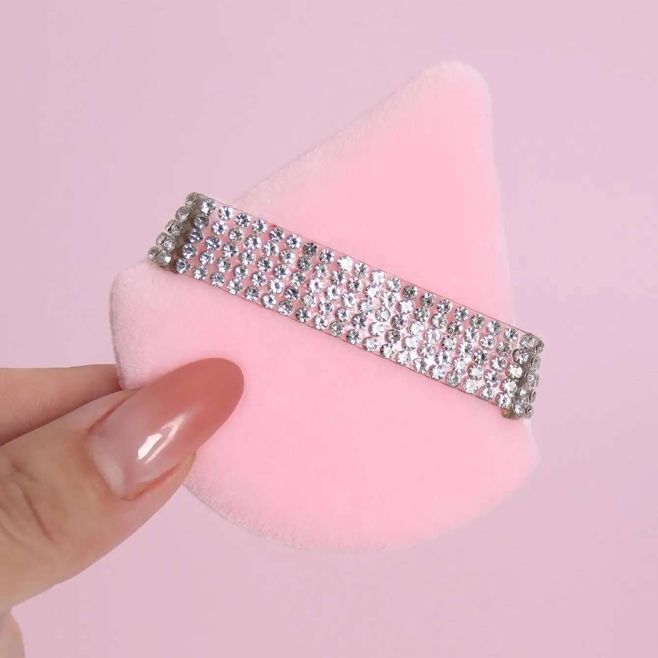 3Pcs Pink Triangle Powder Puff - Beauty Gems Makeup のレビューと価格