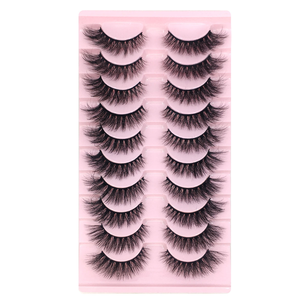 NEW 10 Pairs 6D Faux Mink Eyel - Beauty Full Makeup のレビューと価格