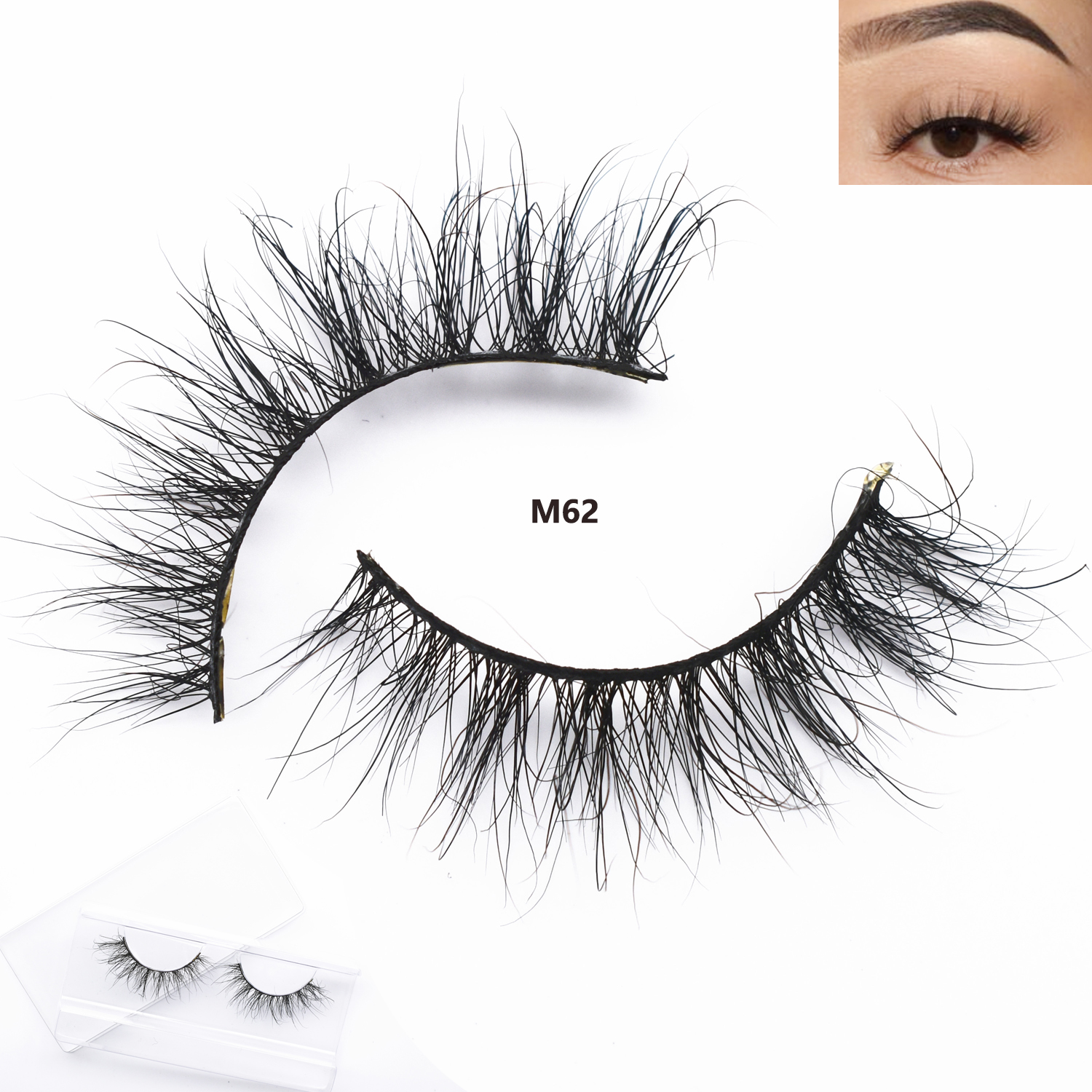 M62 Winged Mink Lashes Fluffy  - Beauty Full Makeup のレビューと価格