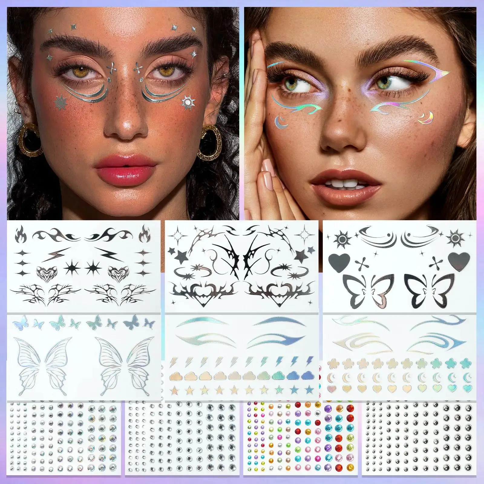 New Laser Face Sticker Eye Mak - Beauty Makeup Pictures のレビューと価格