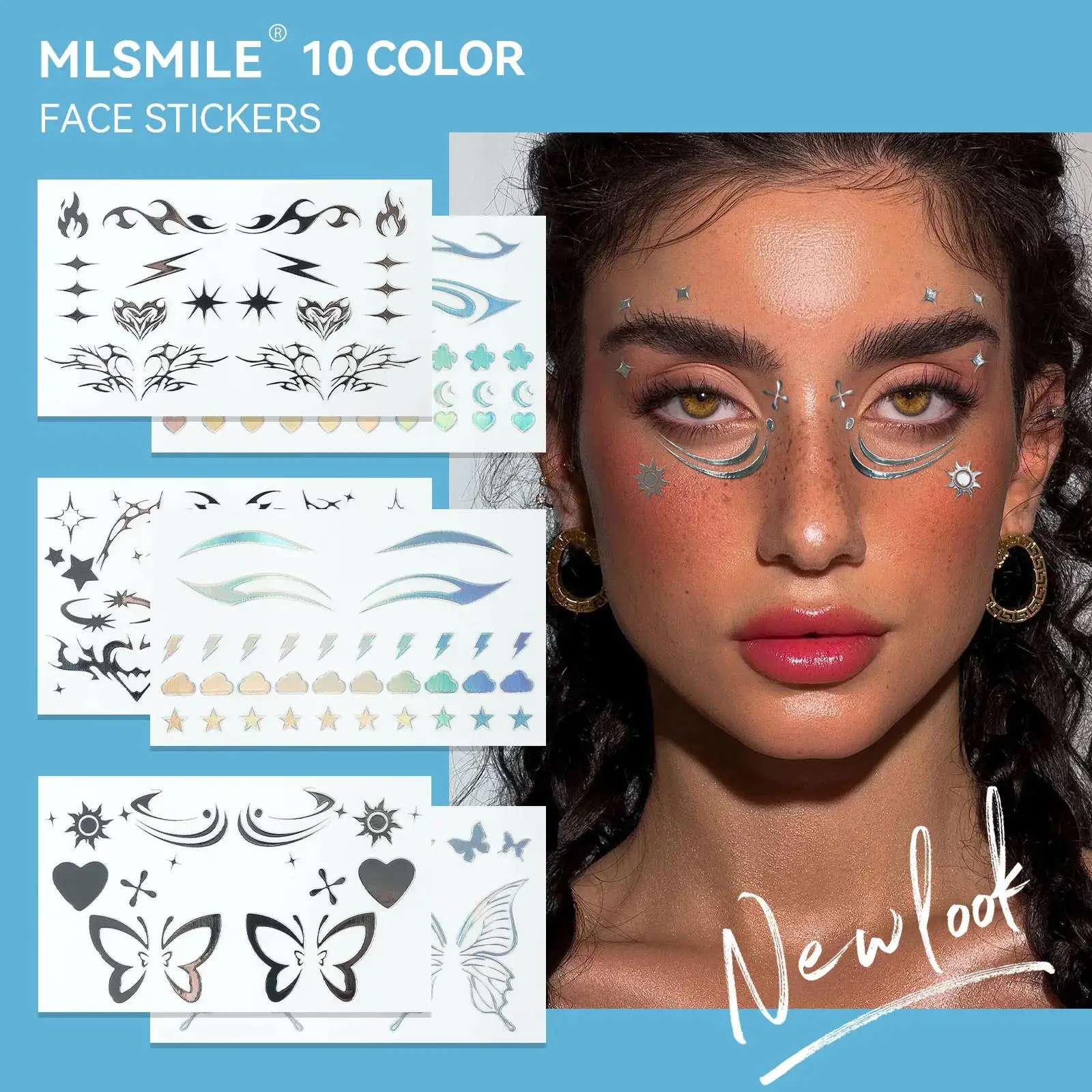 New Laser Face Sticker Eye Mak - Beauty Makeup Pictures のレビューと価格