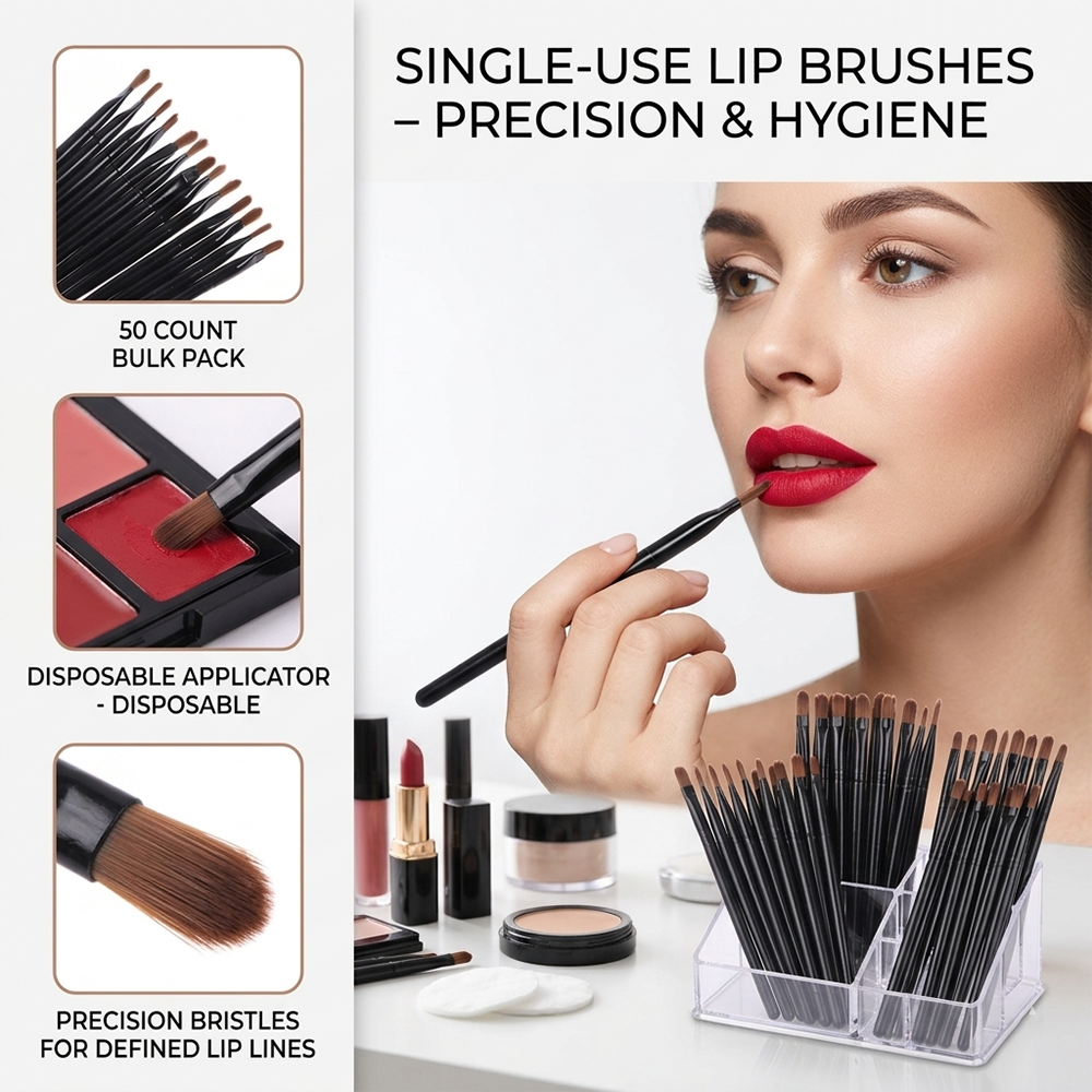 50/100pcs Disposable Lip Brush - Makeup Beauty Set のレビューと価格