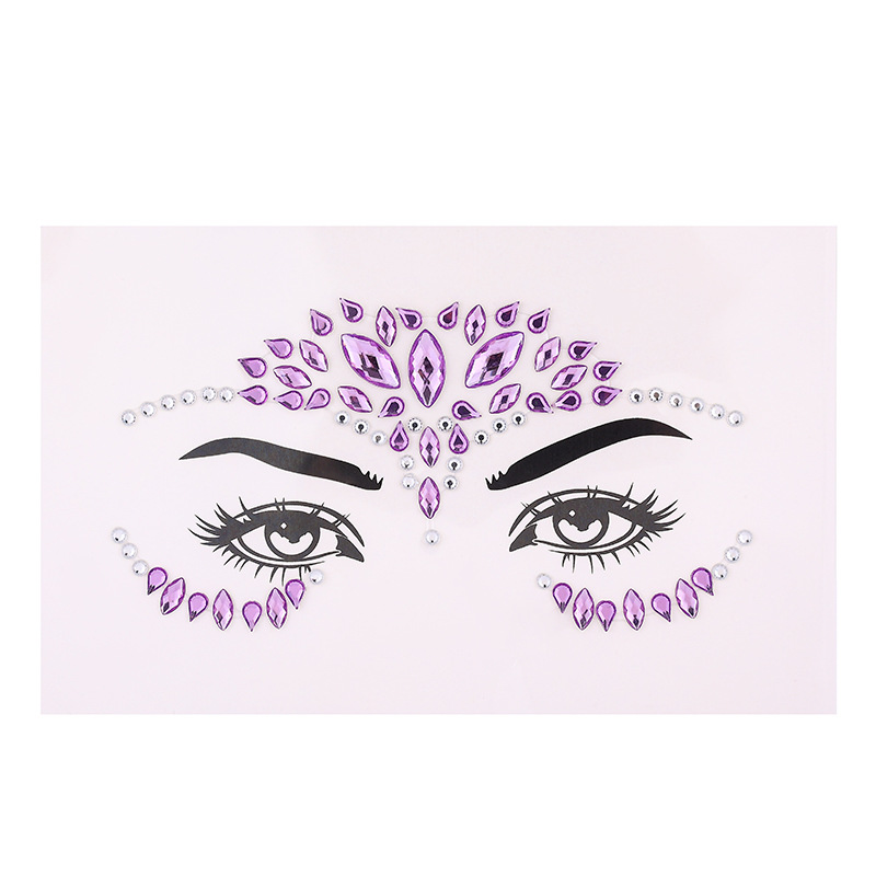 5Pcs/Set Diamond Face Stickers - Beauty Gems Makeup のレビューと価格