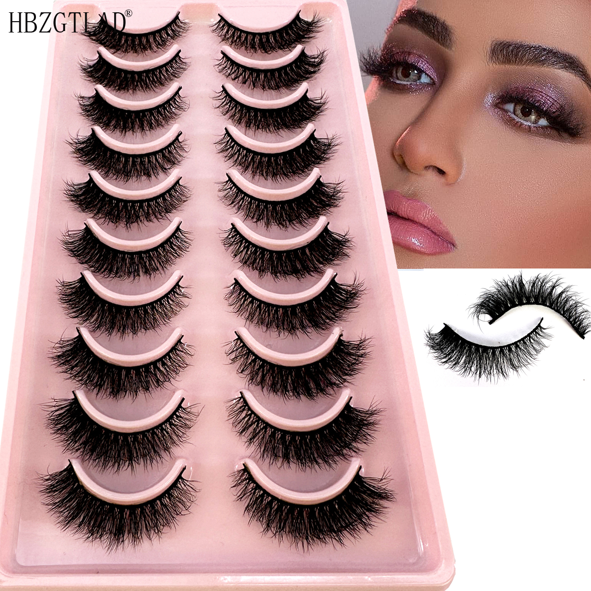 New10 Pairs Natural False Eyel - Beauty Full Makeup のレビューと価格