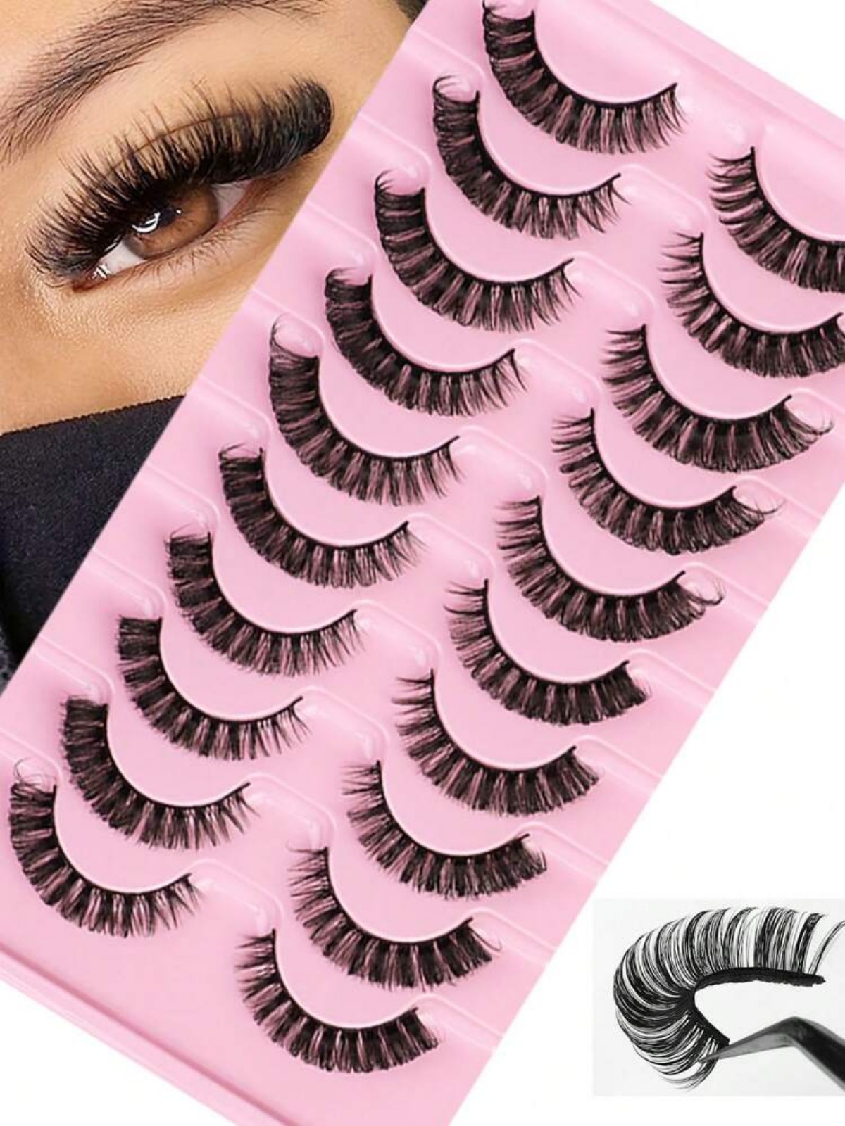 Russian Striped False Eyelashe - Beauty Full Makeup のレビューと価格