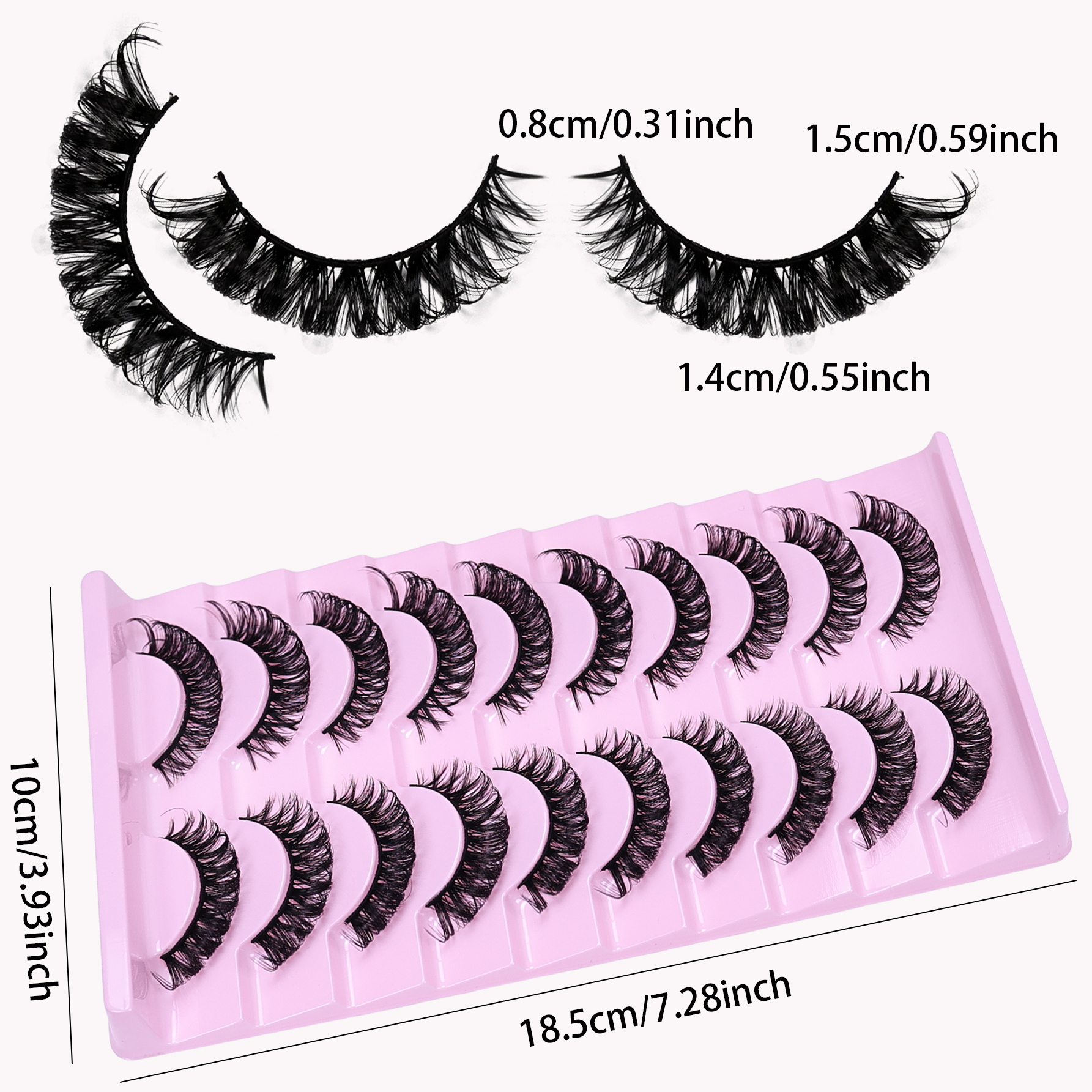 Russian Striped False Eyelashe - Beauty Full Makeup のレビューと価格