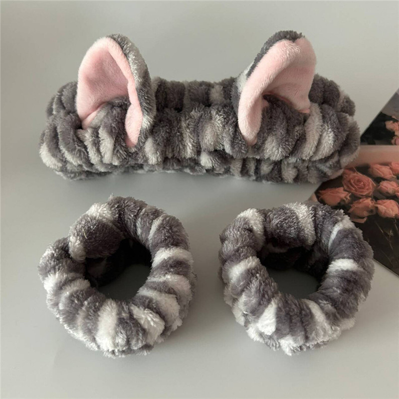 3pcs/set Cute Cat Ear Leopard  - Makeup Beauty Set のレビューと価格