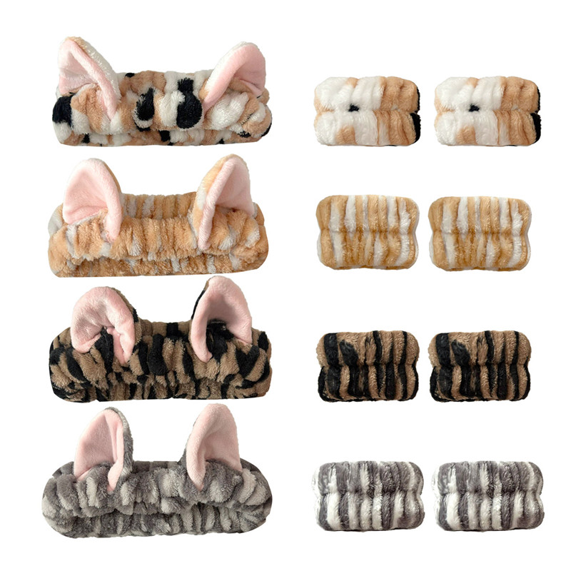 3pcs/set Cute Cat Ear Leopard  - Makeup Beauty Set のレビューと価格