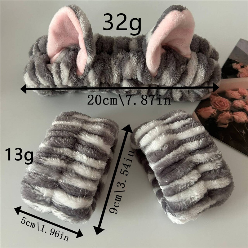 3pcs/set Cute Cat Ear Leopard  - Makeup Beauty Set のレビューと価格