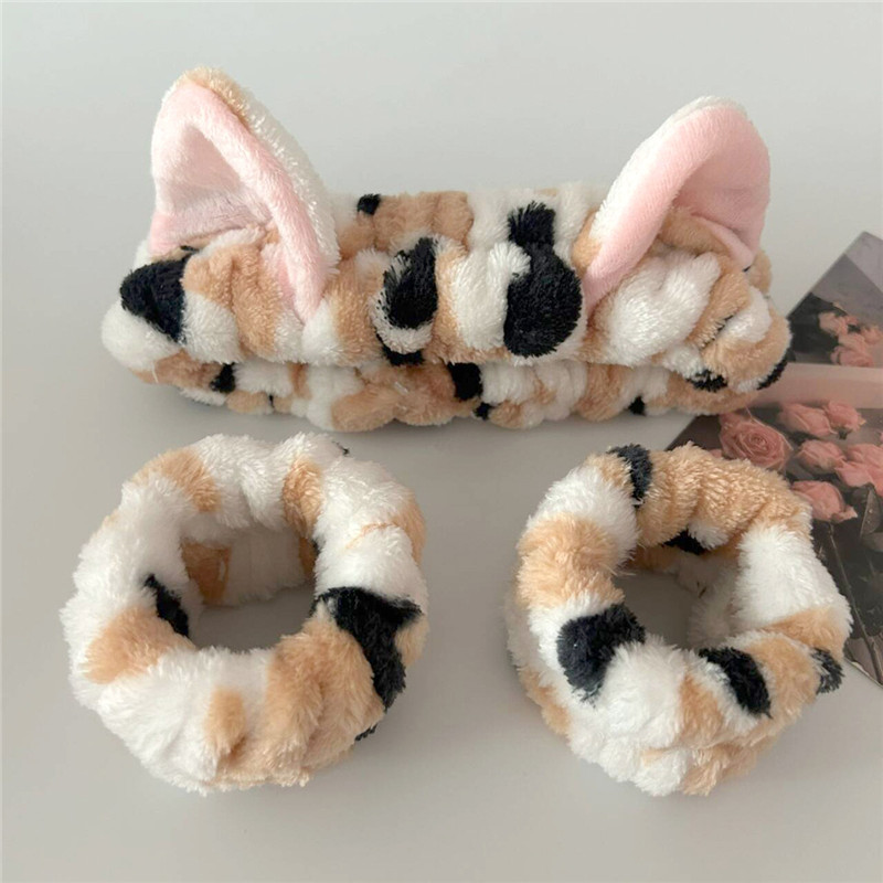 3pcs/set Cute Cat Ear Leopard  - Makeup Beauty Set のレビューと価格