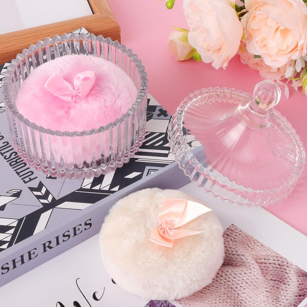 Powder Puff with Glass Storage - Beauty Makeup Gift Sets のレビューと価格