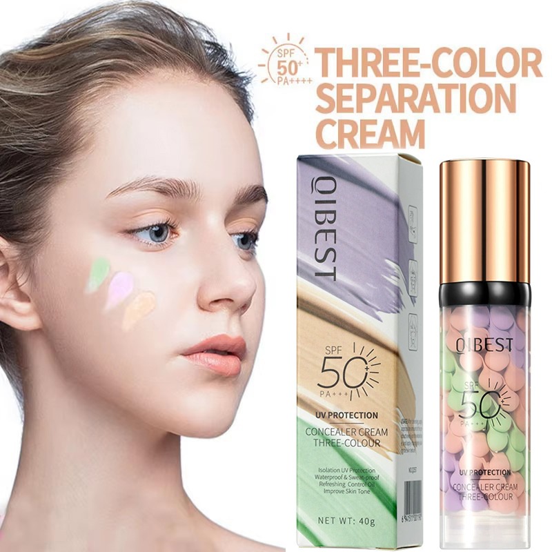 Face Makeup Primer Tri-color C - Beauty Makeup Foundation のレビューと価格
