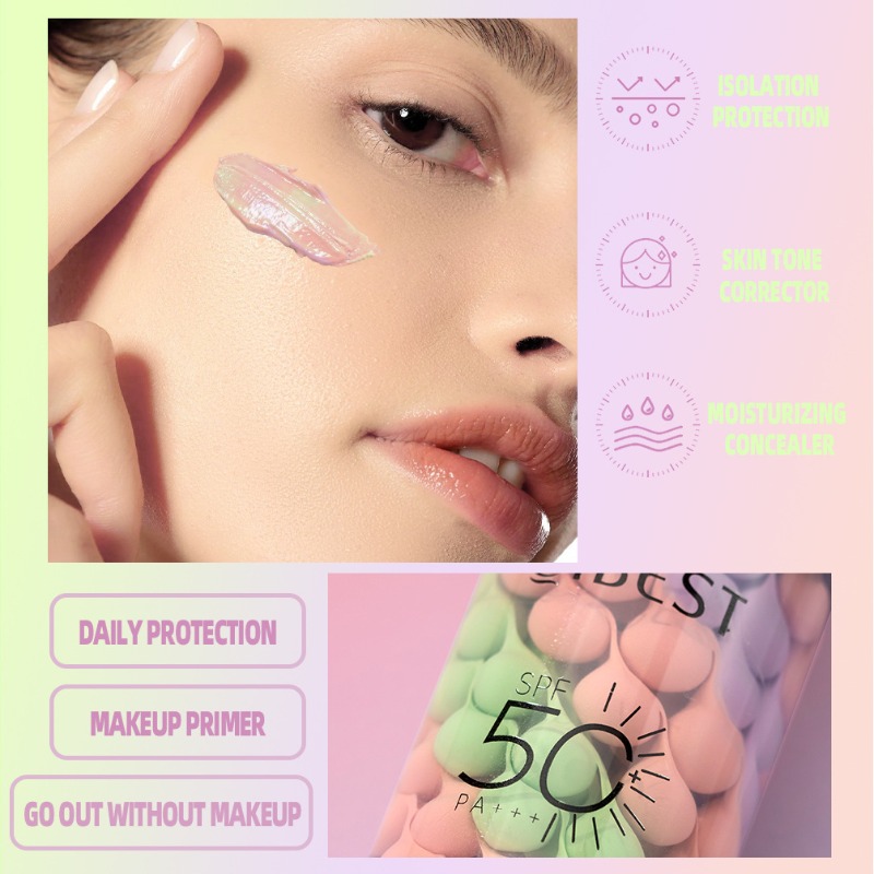 Face Makeup Primer Tri-color C - Beauty Makeup Foundation のレビューと価格