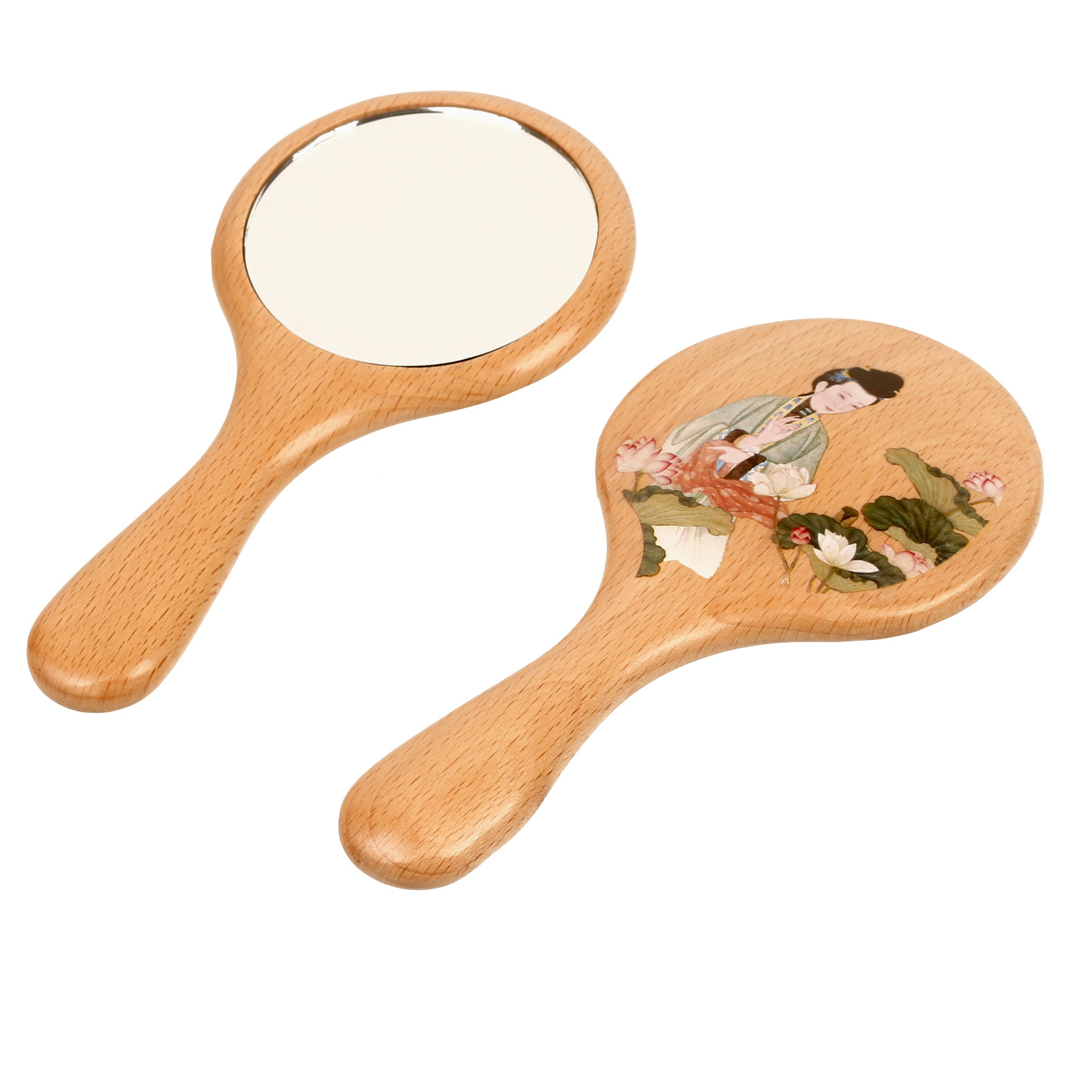 Beech Wood Handle Mirror, Anci - Beauty Makeup Pictures のレビューと価格