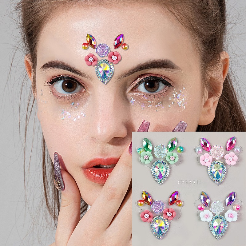 New 3D Rhinestones for Face Fe - Beauty Gems Makeup のレビューと価格