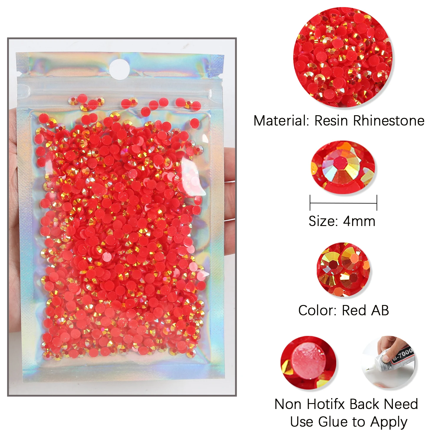 Resin Rhinestones Flatback Rou - Beauty Gems Makeup のレビューと価格