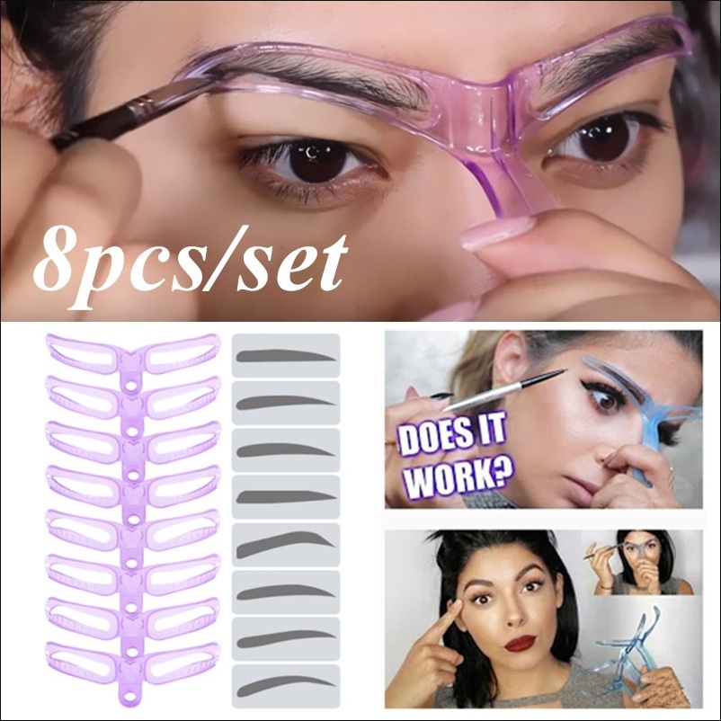 8 In 1 Reusable  Eyebrows Shap - Beauty Makeup Pictures のレビューと価格