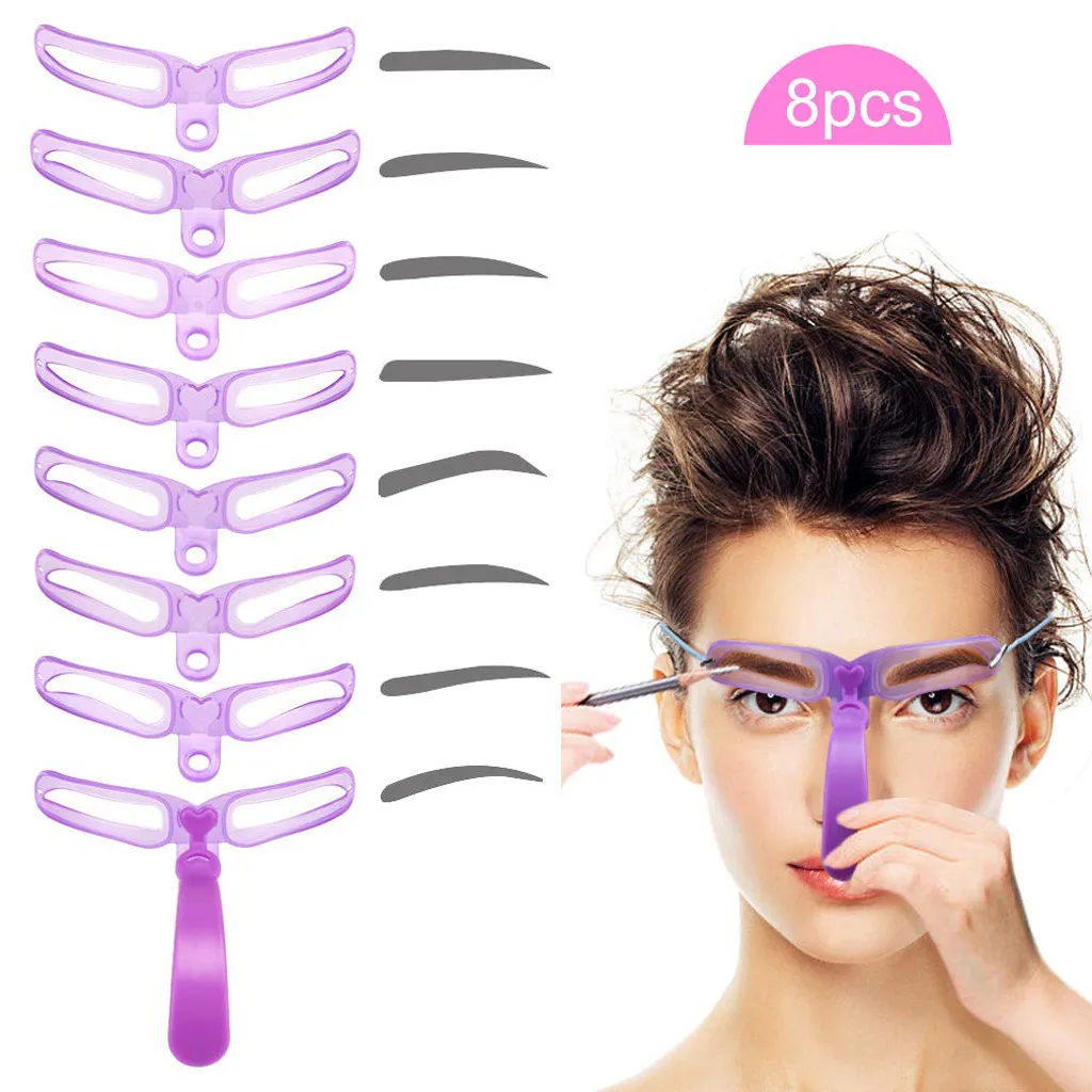 8 In 1 Reusable  Eyebrows Shap - Beauty Makeup Pictures のレビューと価格