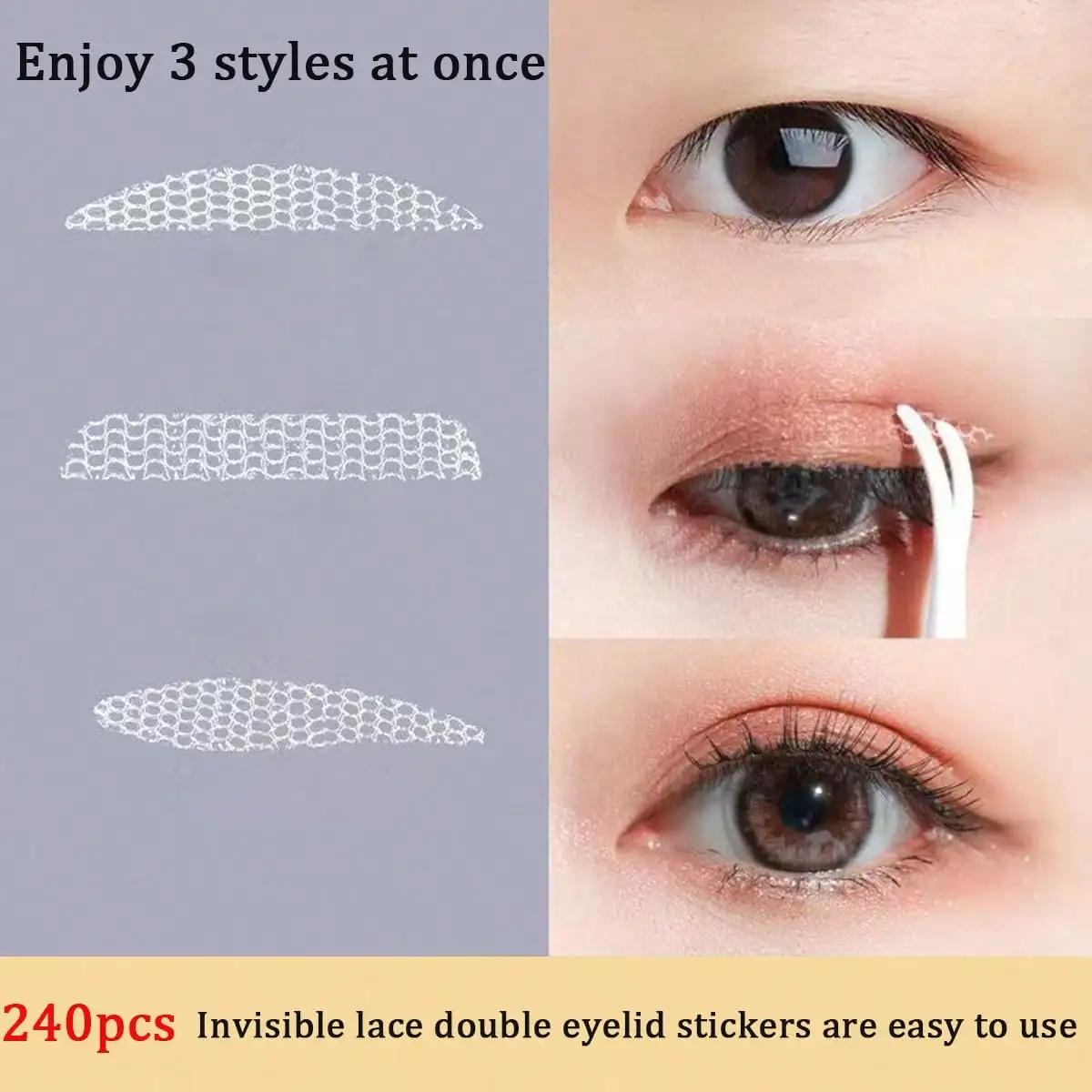 200pcs/Set Lace Eyelid Sticker - Beauty Makeup Gift Sets のレビューと価格