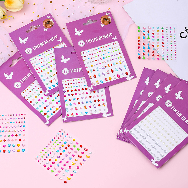 Hot Selling Face Gems Stickers - Beauty Gems Makeup のレビューと価格