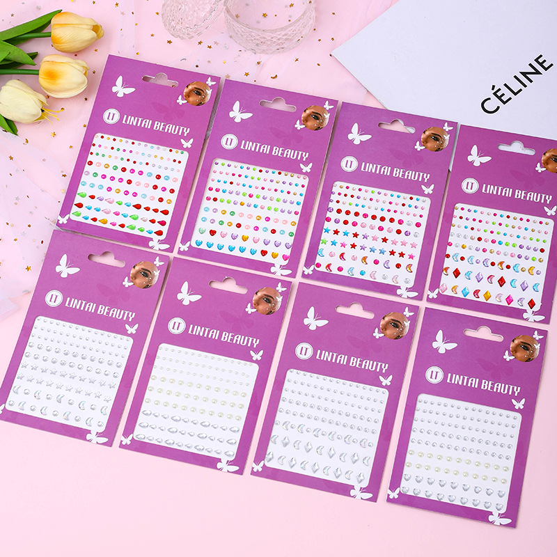 Hot Selling Face Gems Stickers - Beauty Gems Makeup のレビューと価格