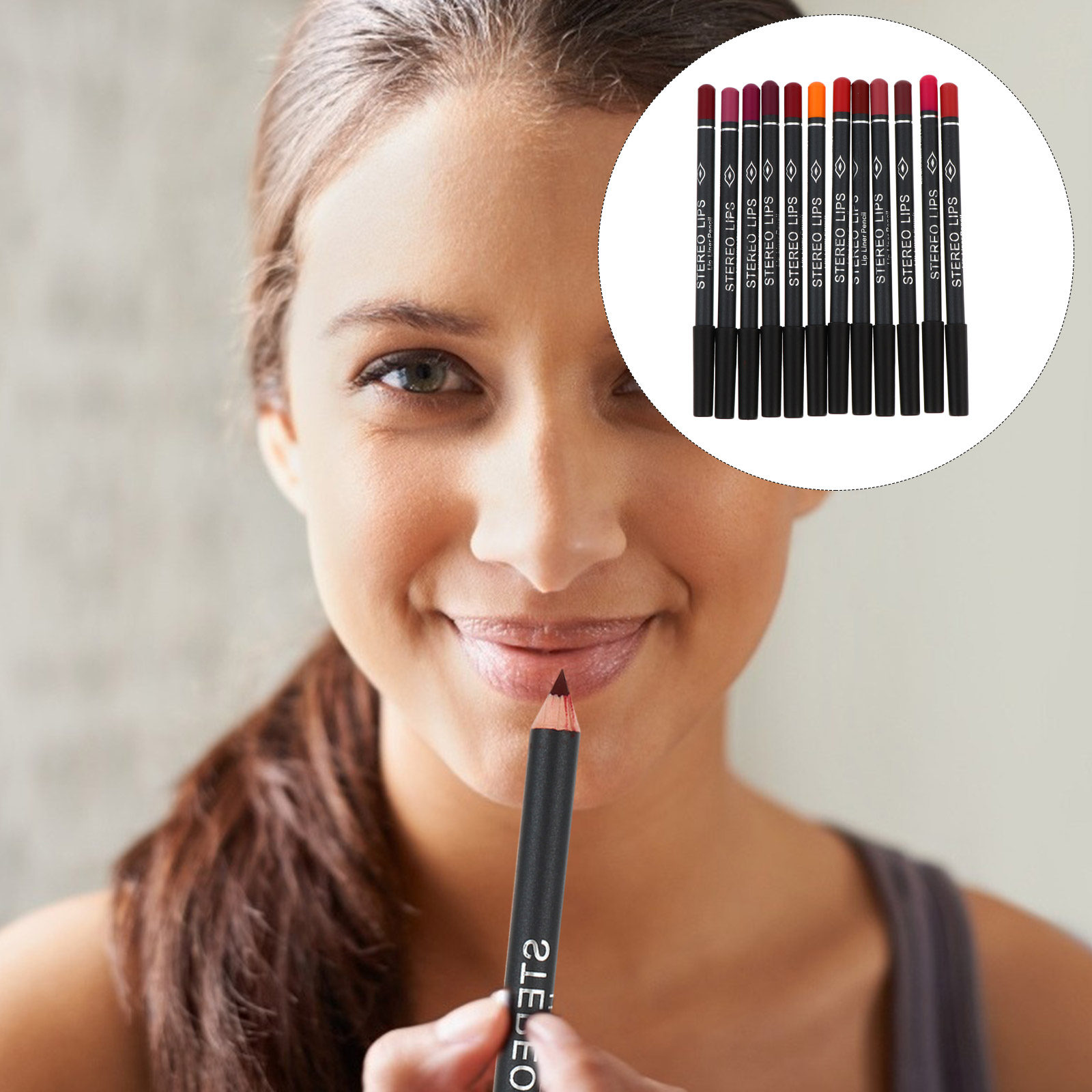 12 Pcs Lip Liner Wood Material - Lip Liner Pencil のレビューと価格