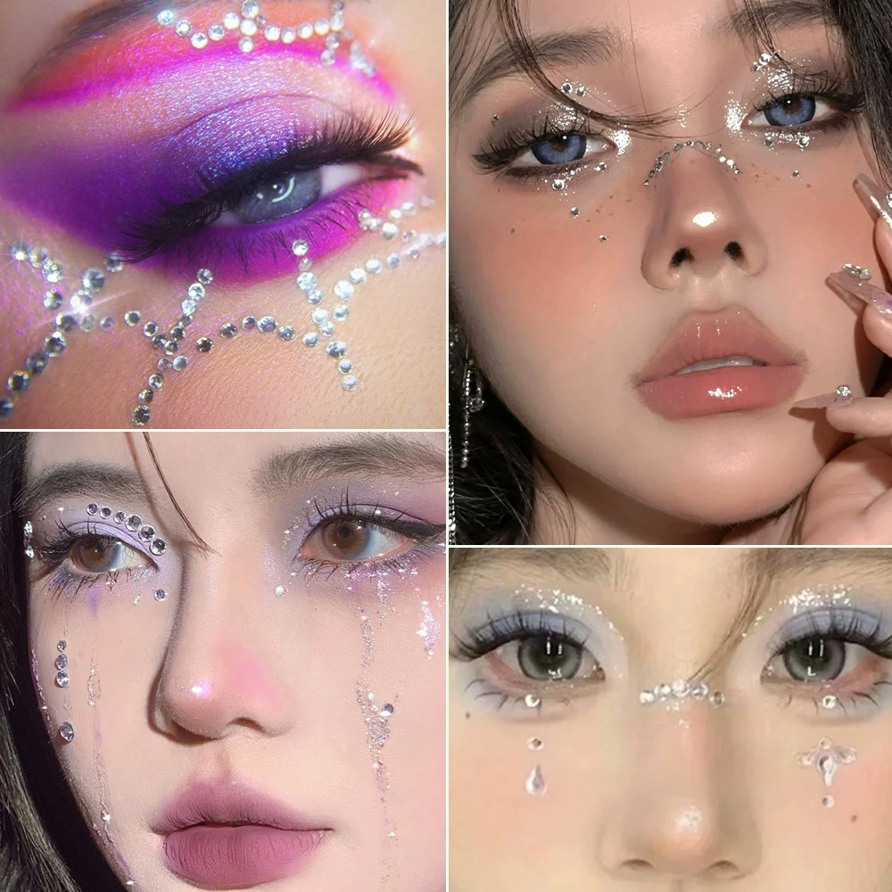 3D Clear Rhinestone Face Eye M - Beauty Gems Makeup のレビューと価格
