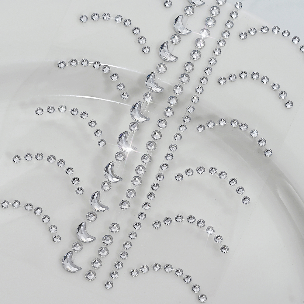 3D Clear Rhinestone Face Eye M - Beauty Gems Makeup のレビューと価格