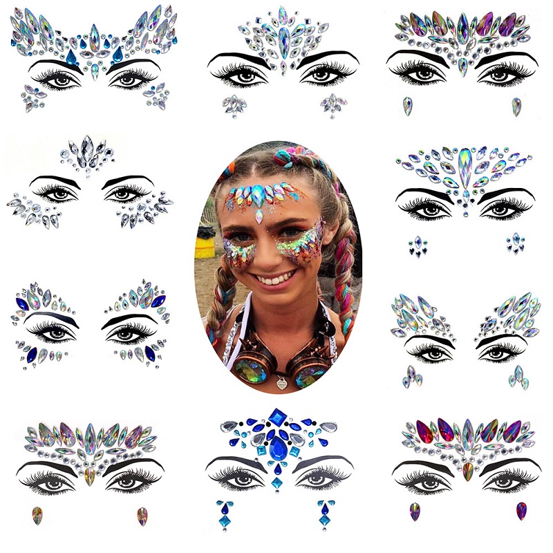 3D Rhinestone Bright Face stic - Beauty Gems Makeup のレビューと価格