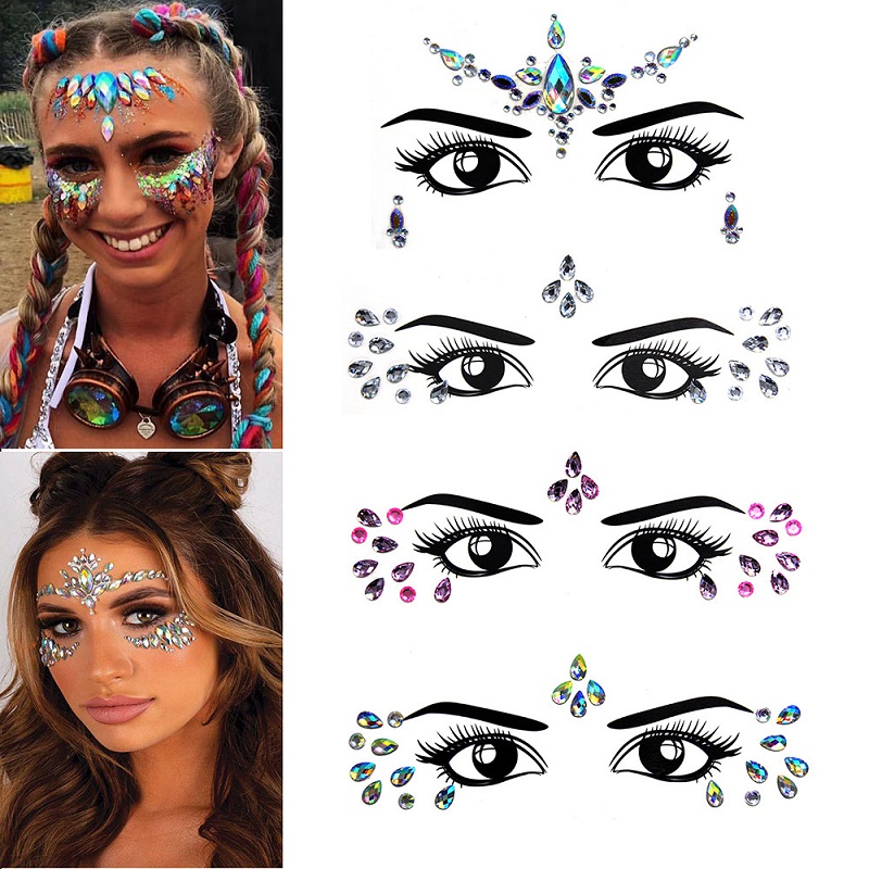 3D Rhinestone Bright Face stic - Beauty Gems Makeup のレビューと価格