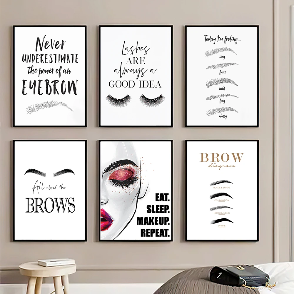 Fashion MakeUp Canvas Painting - Beauty Makeup Quotes のレビューと価格