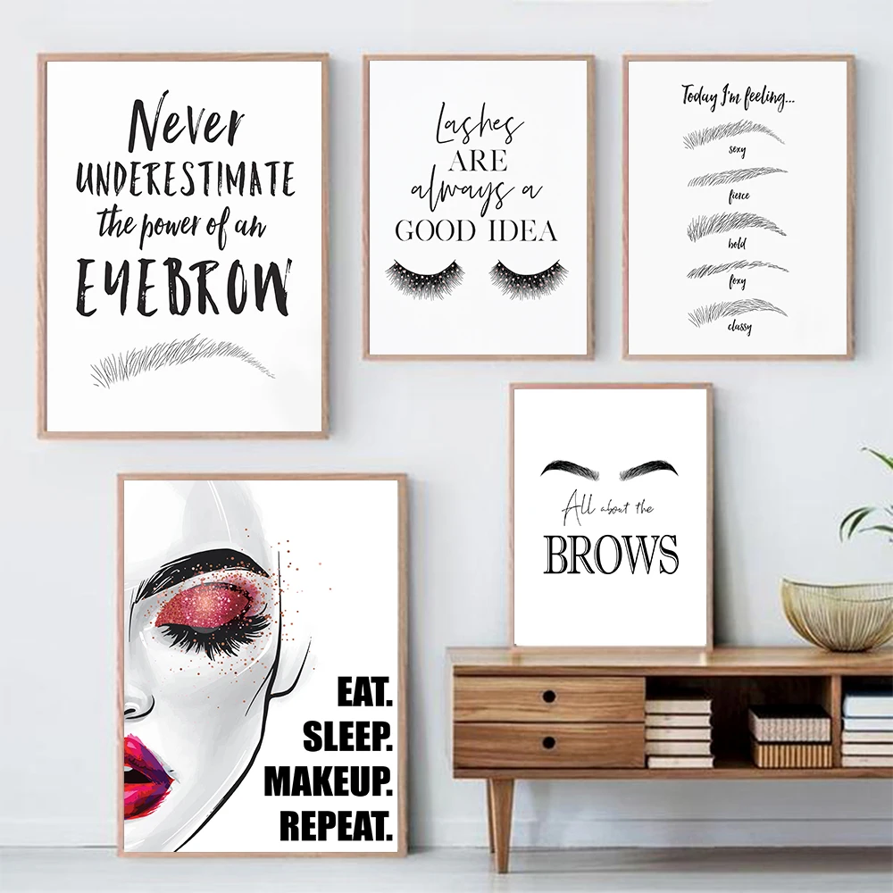 Fashion MakeUp Canvas Painting - Beauty Makeup Quotes のレビューと価格