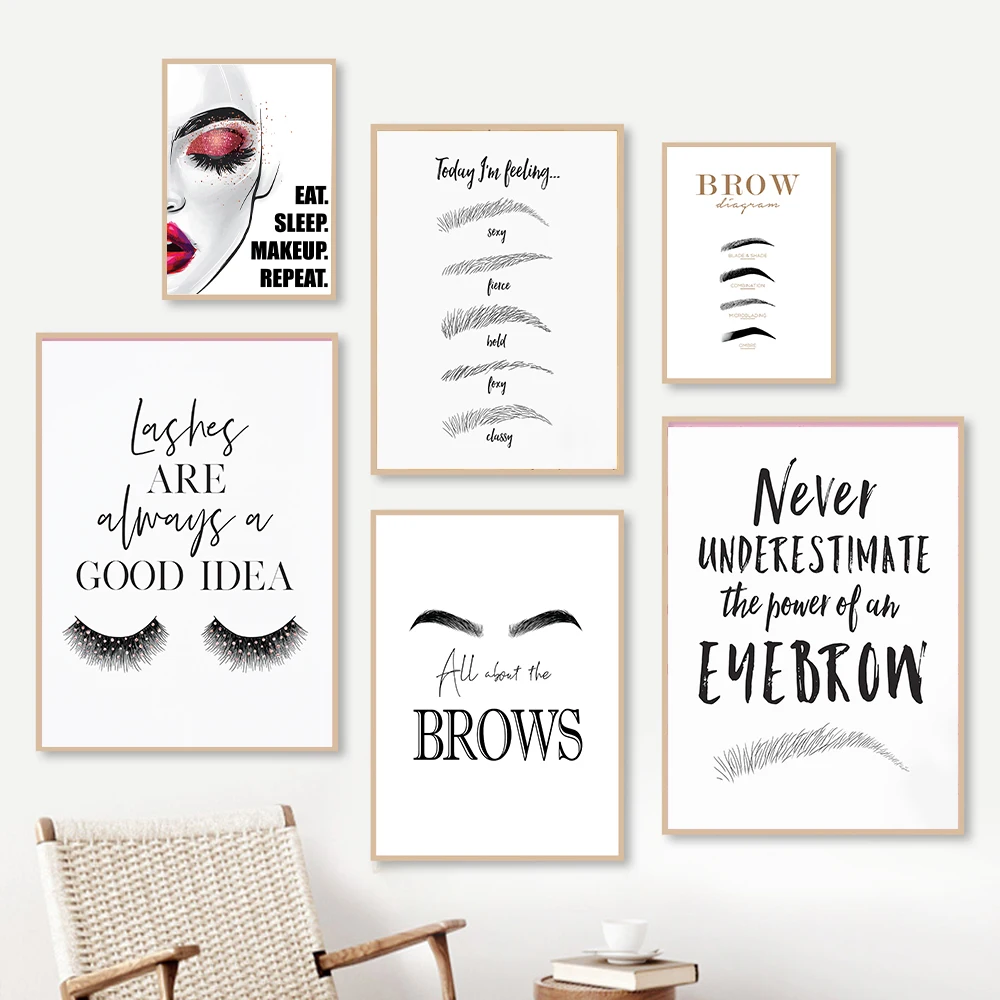 Fashion MakeUp Canvas Painting - Beauty Makeup Quotes のレビューと価格