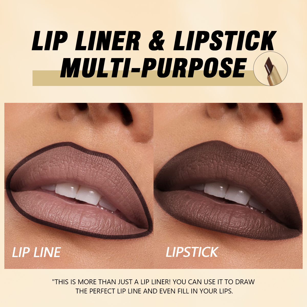 1pc Matte Lip Liner Pencil - S - Lip Liner Pencil のレビューと価格